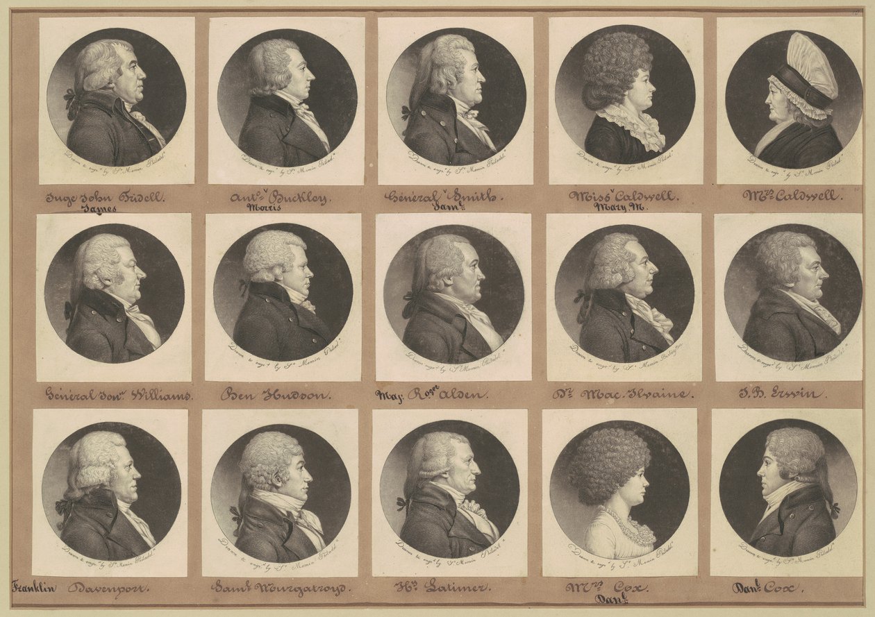 Saint-Mémin samling av portretter, gruppe 10 av Charles B. J. Févret de Saint Mémin