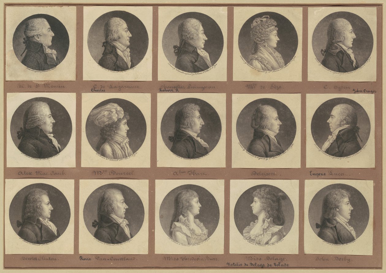 Saint-Mémin-samlingen av portretter, gruppe 1 av Charles B. J. Févret de Saint Mémin