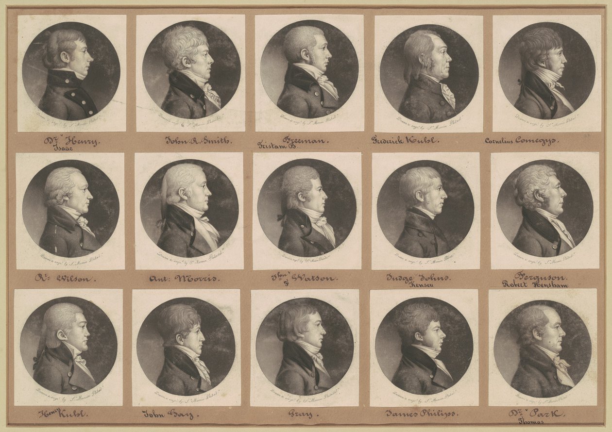 Saint-Mémin-samlingen av portretter, gruppe 22 av Charles B. J. Févret de Saint Mémin