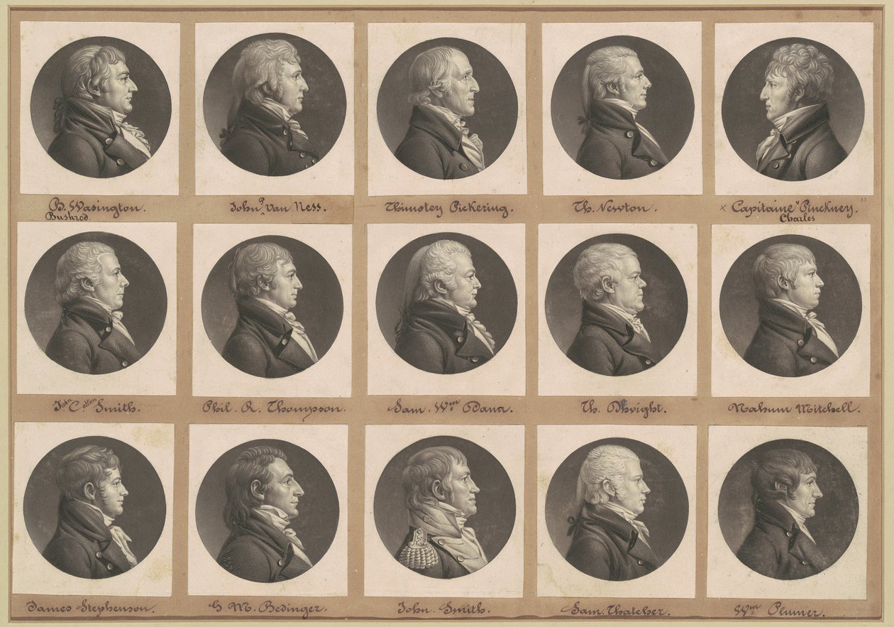 Saint-Mémin samling av portretter, gruppe 33 av Charles B. J. Févret de Saint Mémin