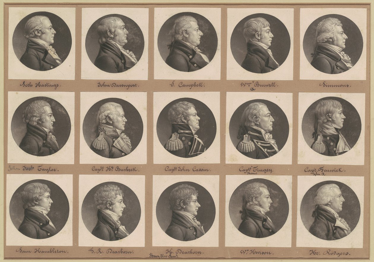 Saint-Mémin samling av portretter, gruppe 34 av Charles B. J. Févret de Saint Mémin