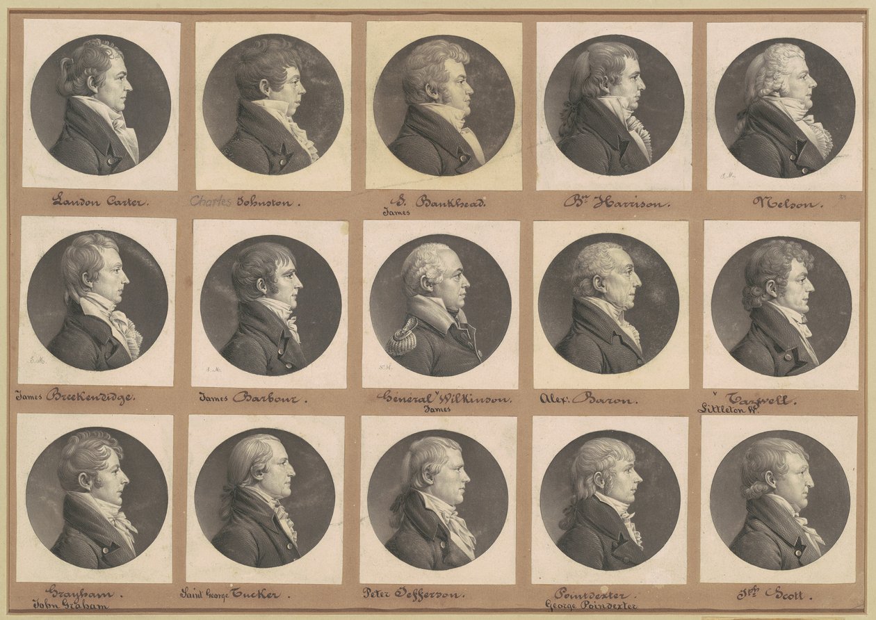 Saint-Mémin samling av portretter, gruppe 39 av Charles B. J. Févret de Saint Mémin