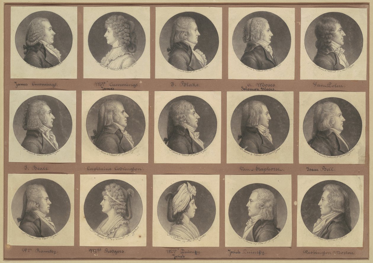 Saint-Mémin-samlingen av portretter, gruppe 3 av Charles B. J. Févret de Saint Mémin