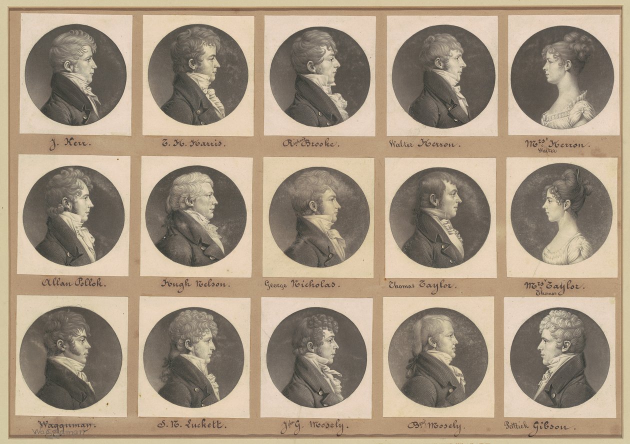 Saint-Mémin samling av portretter, gruppe 42 av Charles B. J. Févret de Saint Mémin