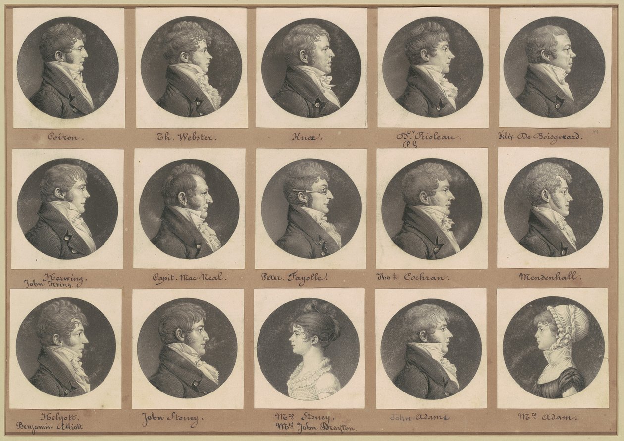 Saint-Mémin samling av portretter, gruppe 47 av Charles B. J. Févret de Saint Mémin