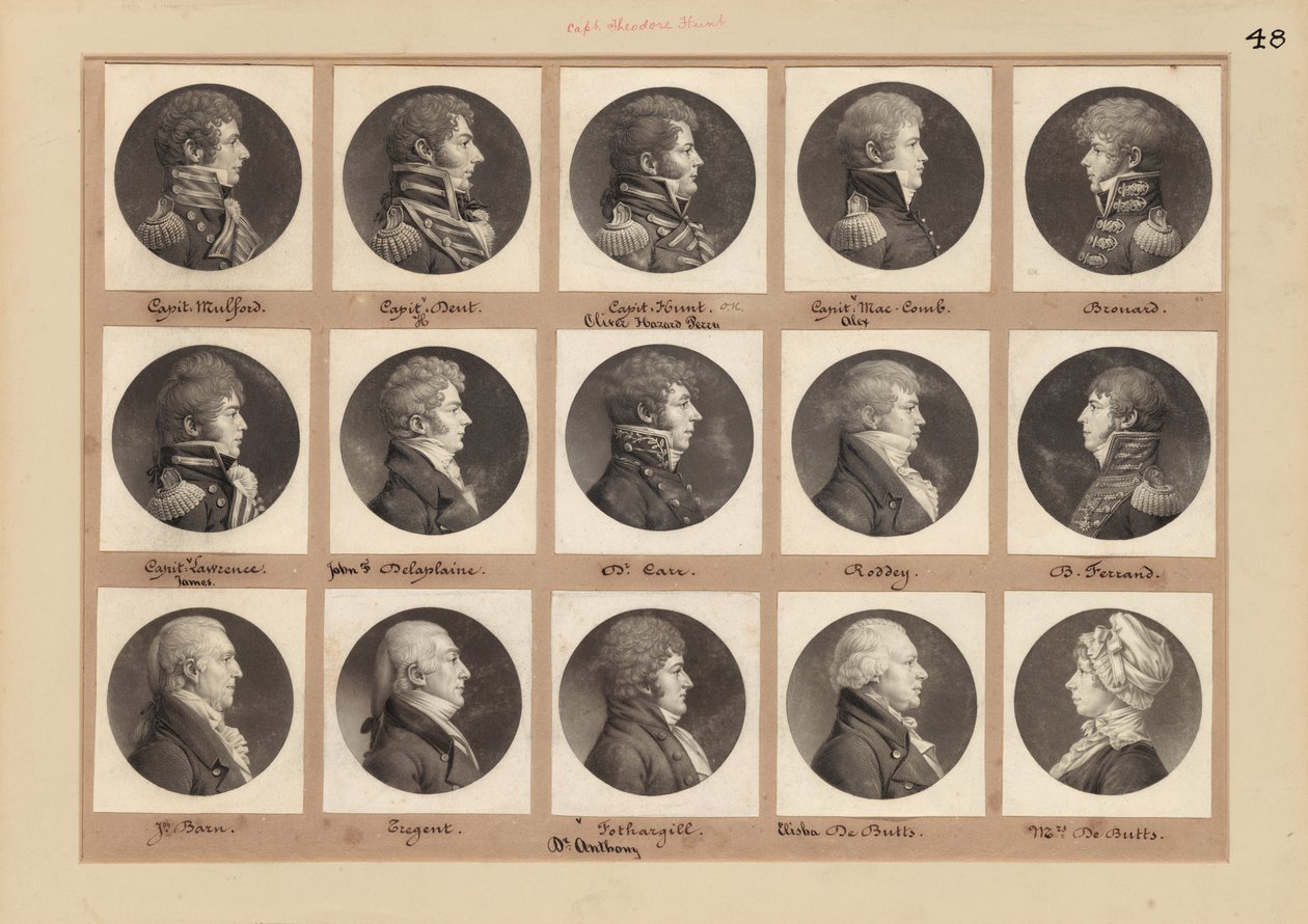Saint-Mémin samling av portretter, gruppe 48 av Charles B. J. Févret de Saint Mémin