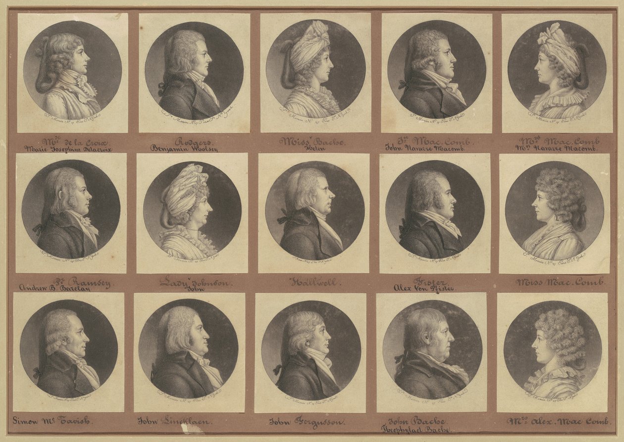 Saint-Mémin samling av portretter, gruppe 4 av Charles B. J. Févret de Saint Mémin