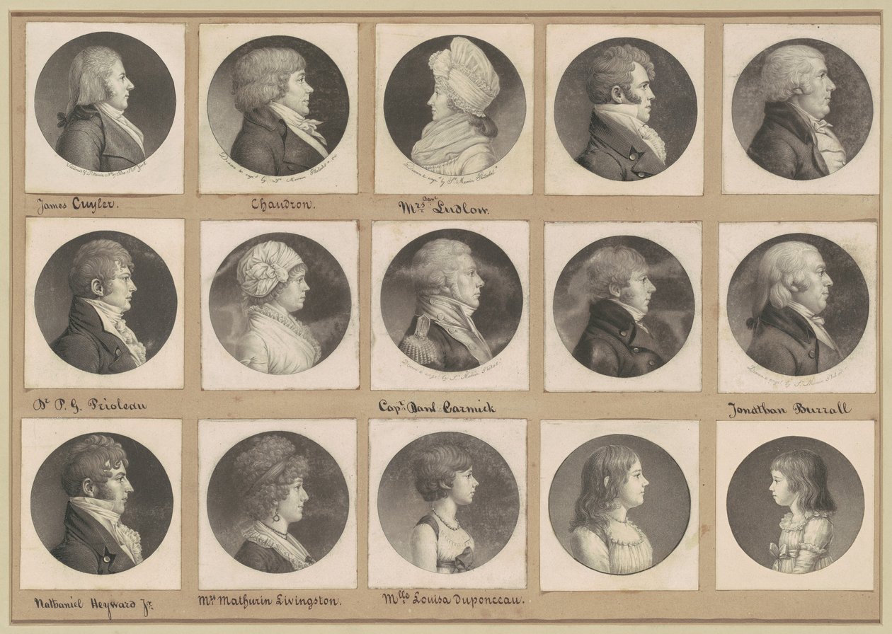 Saint-Mémin samling av portretter, gruppe 52 av Charles B. J. Févret de Saint Mémin