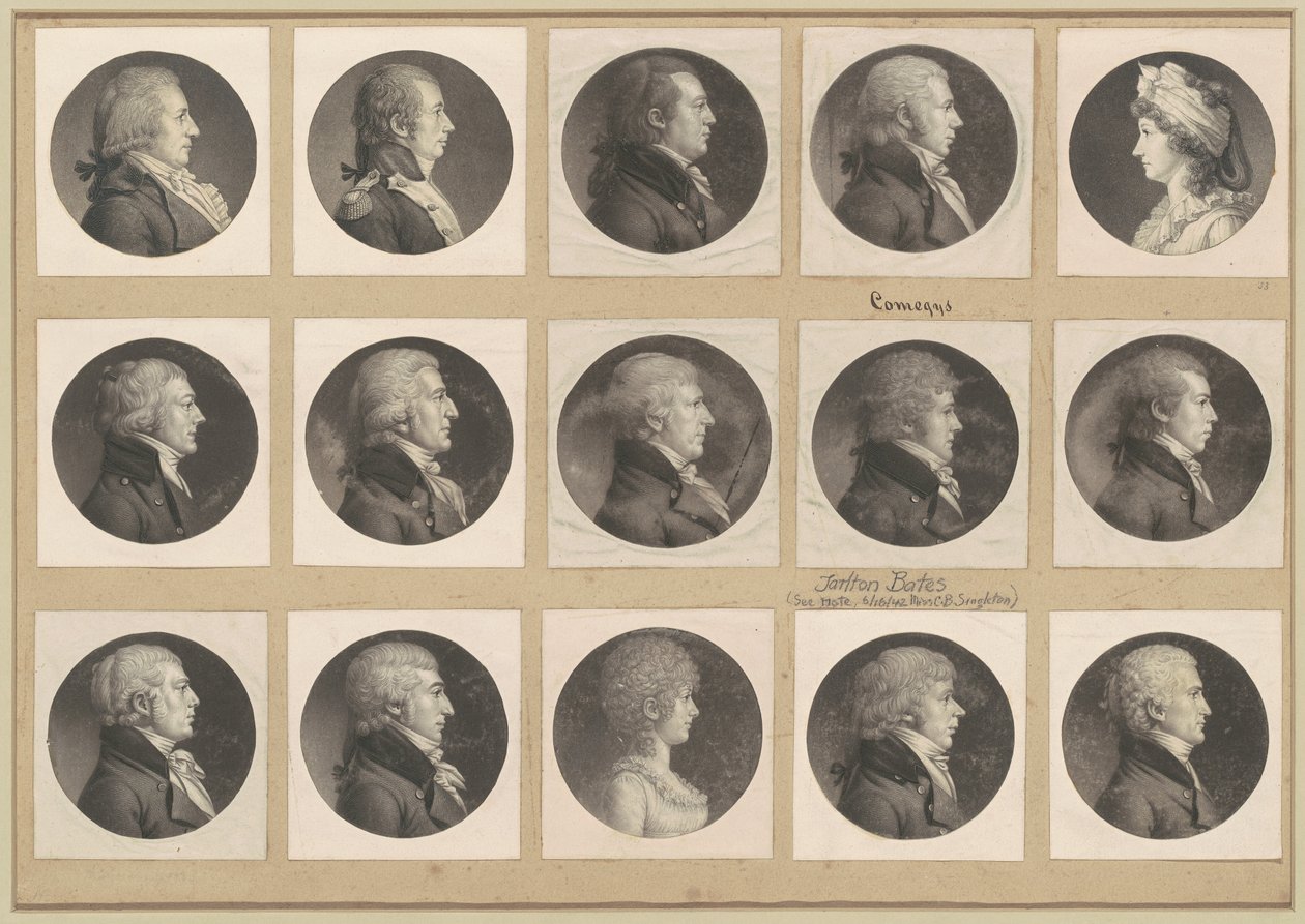 Saint-Mémin samling av portretter, gruppe 53 av Charles B. J. Févret de Saint Mémin