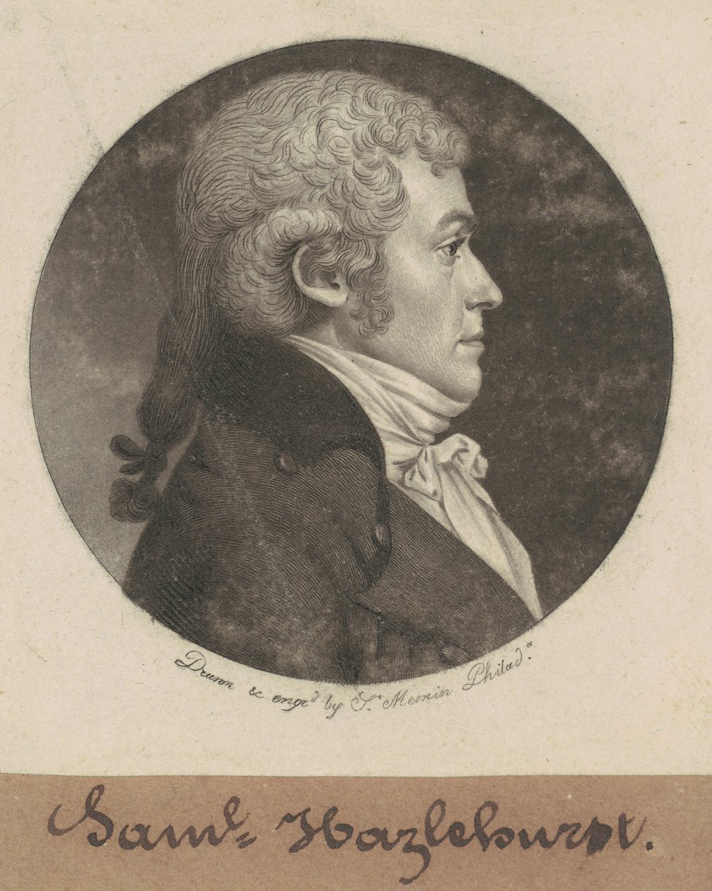 Samuel Hazlehurst av Charles B. J. Févret de Saint Mémin