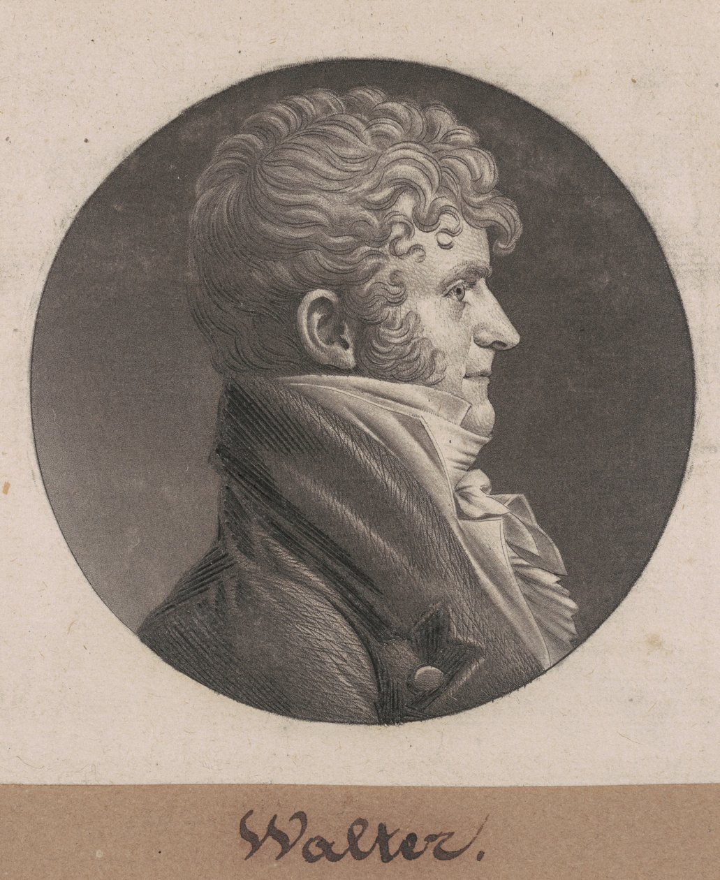 Samuel Purviance Walker av Charles B. J. Févret de Saint Mémin