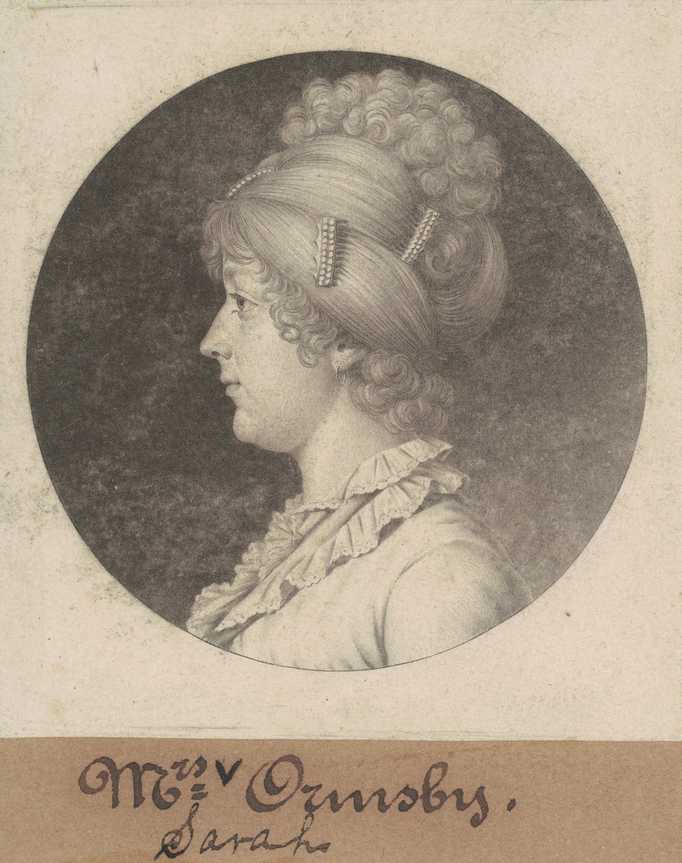 Sarah Mahon Ormsby av Charles B. J. Févret de Saint Mémin