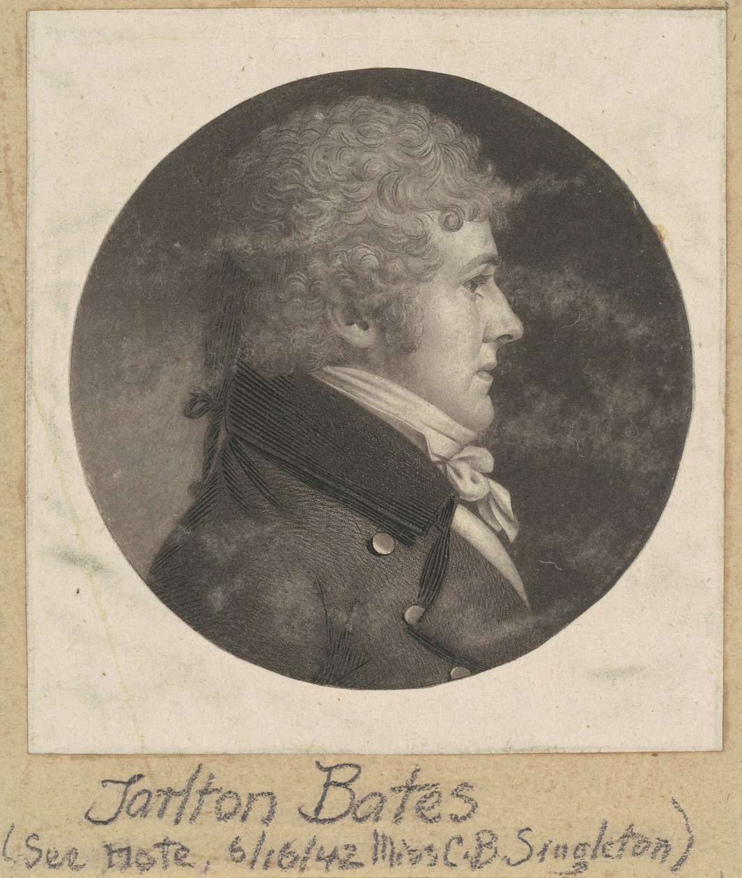 Tarlton Bates av Charles B. J. Févret de Saint Mémin