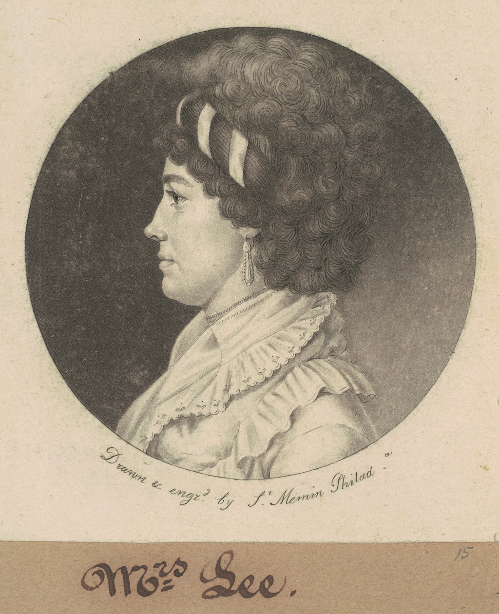 Temperance Hedge Lee av Charles B. J. Févret de Saint Mémin