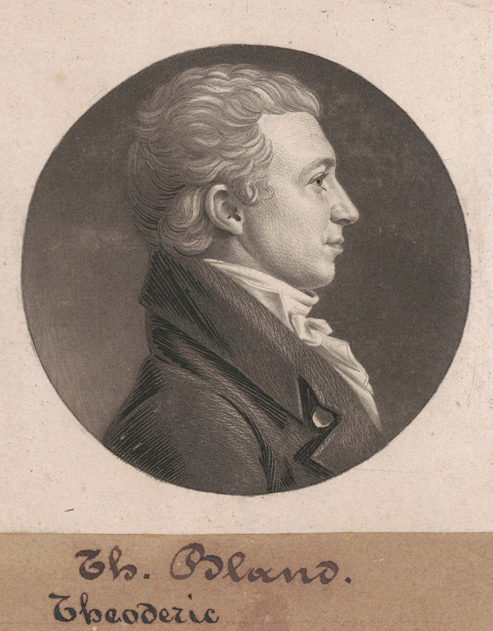 Theodorick Bland av Charles B. J. Févret de Saint Mémin