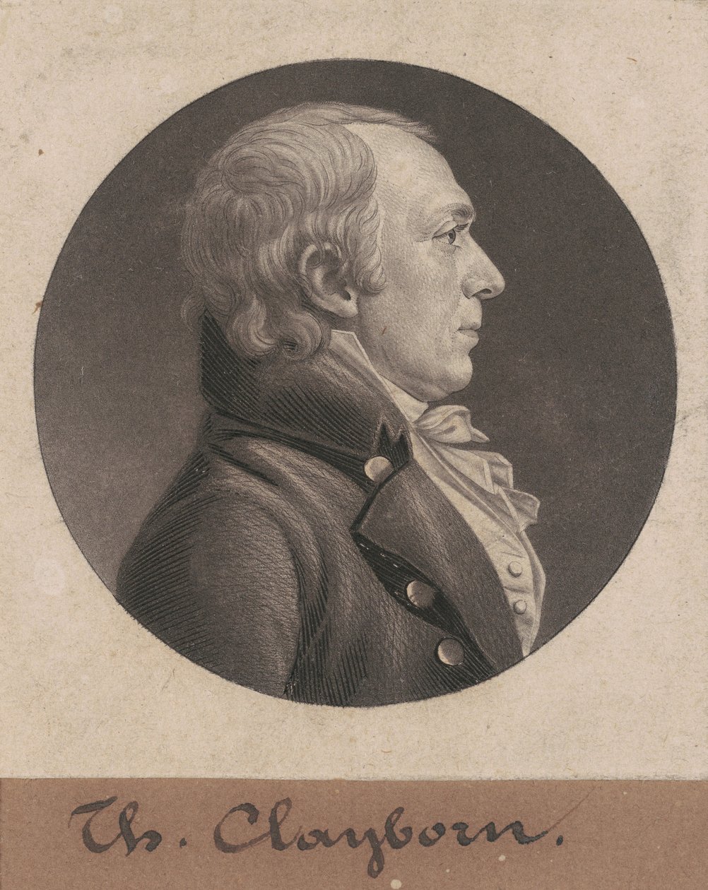 Thomas Claiborne av Charles B. J. Févret de Saint Mémin