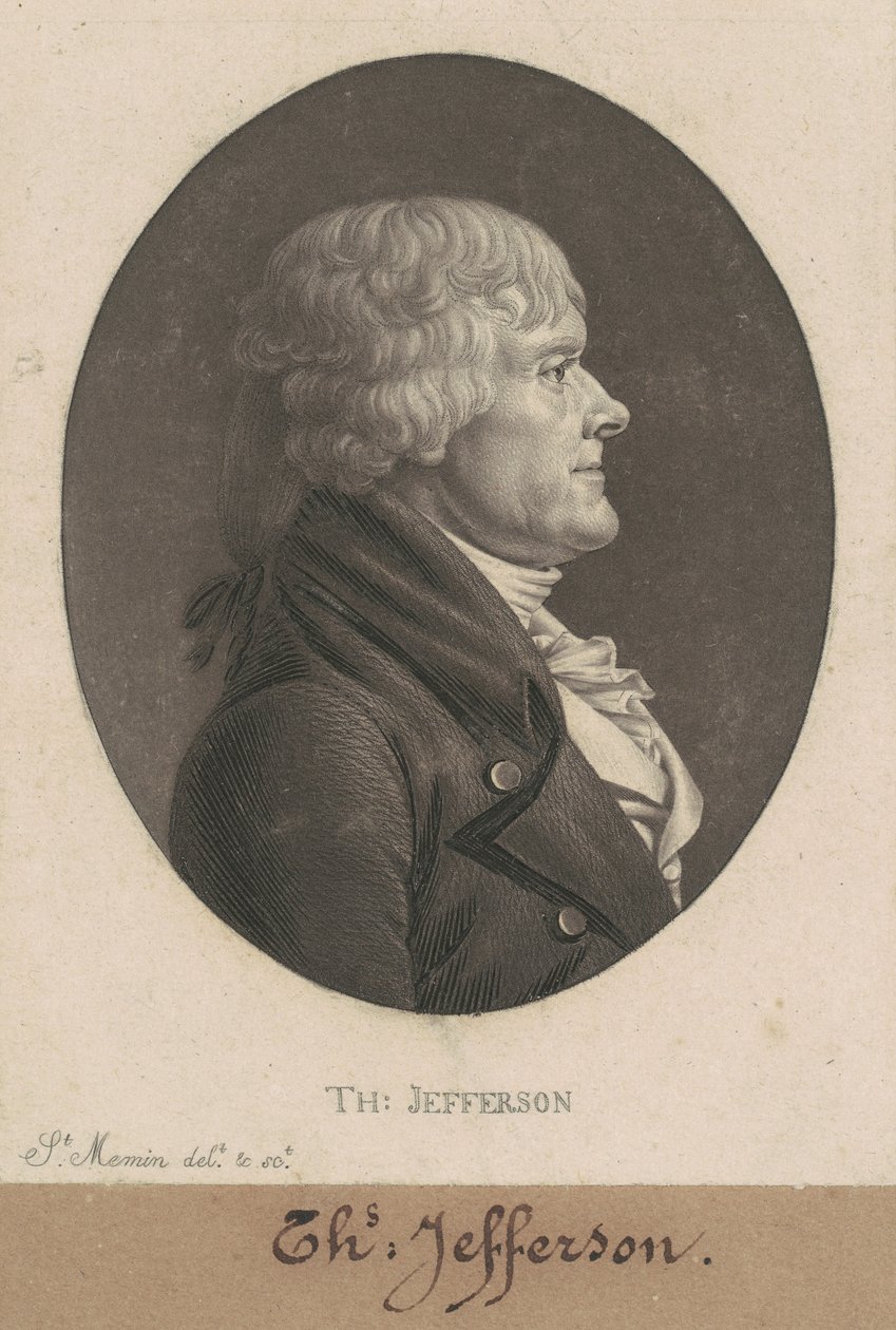 Thomas Jefferson av Charles B. J. Févret de Saint Mémin