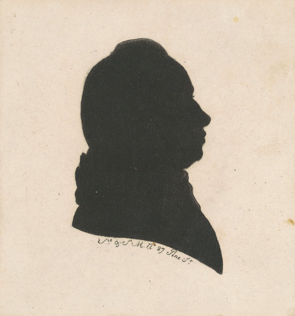 Uidentifisert mannlig silhuett av Charles B. J. Févret de Saint Mémin