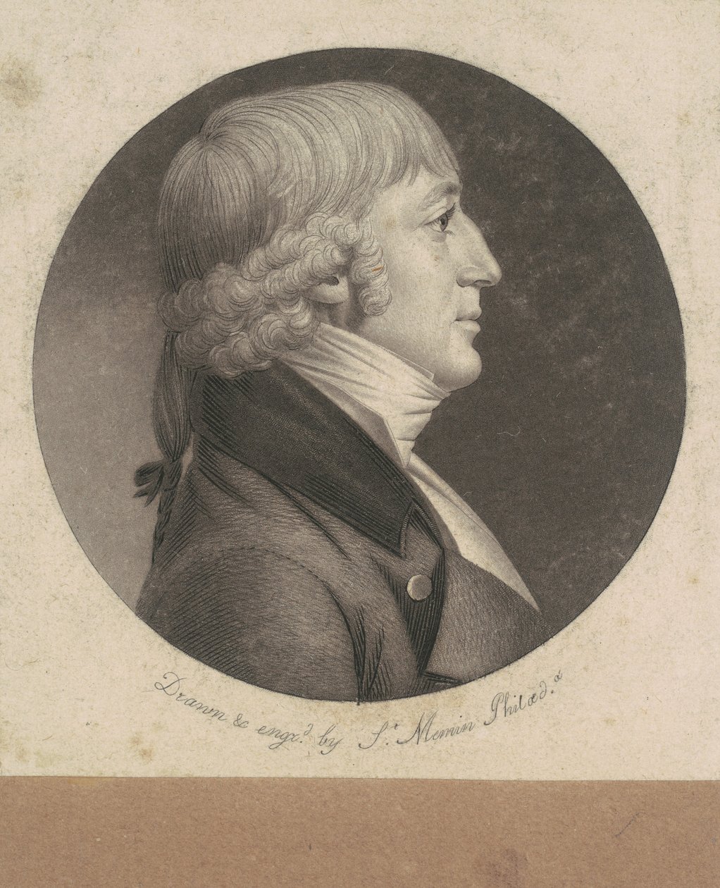Uidentifisert mann av Charles B. J. Févret de Saint Mémin