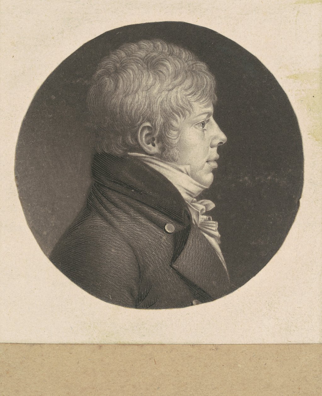 Uidentifisert mann av Charles B. J. Févret de Saint Mémin
