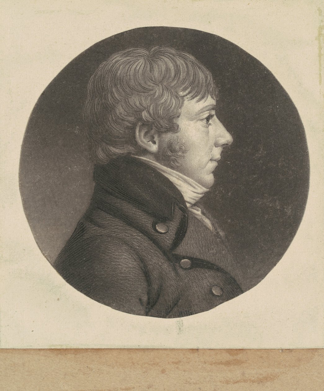 Uidentifisert mann av Charles B. J. Févret de Saint Mémin