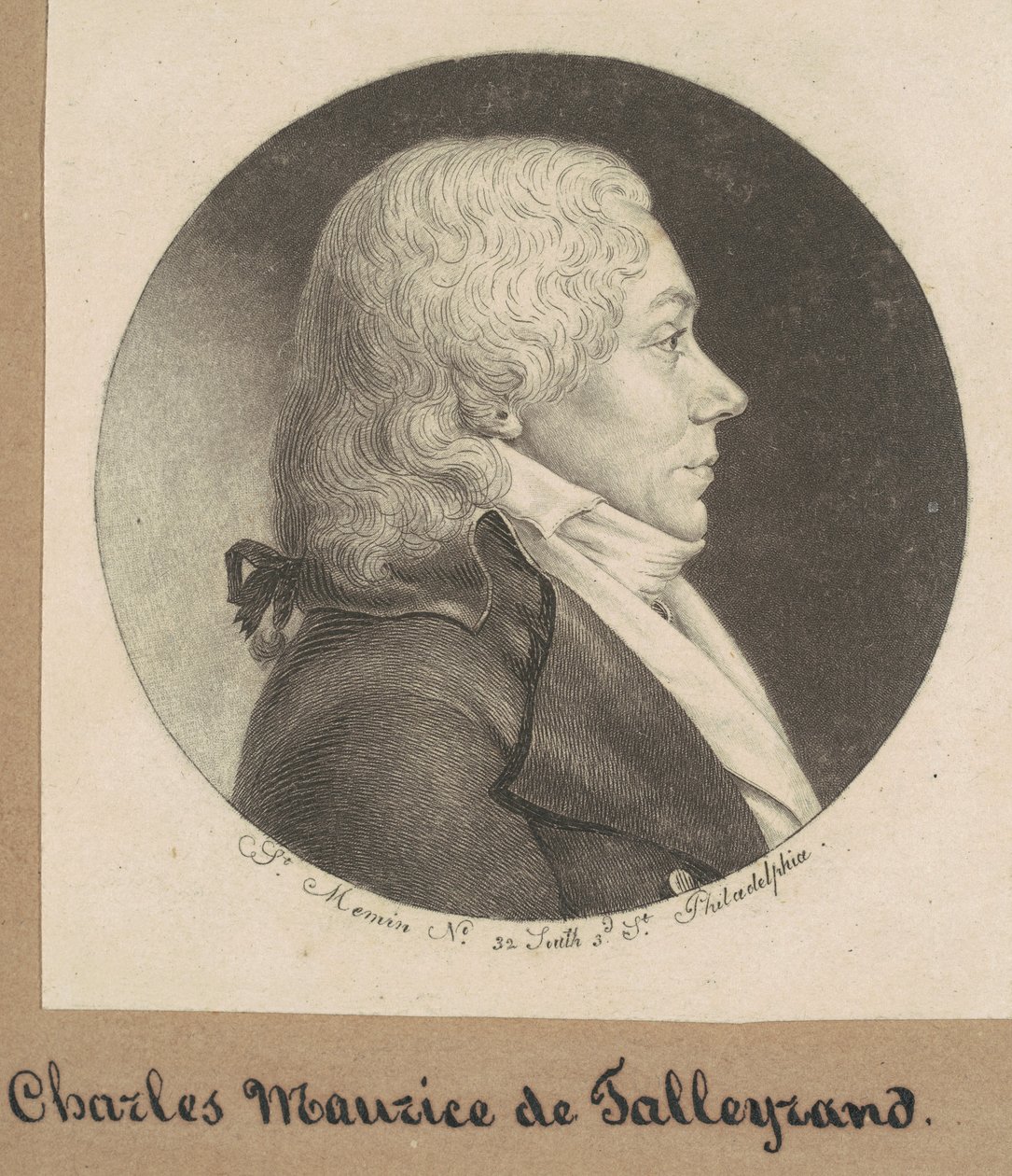 Uidentifisert mann av Charles B. J. Févret de Saint Mémin