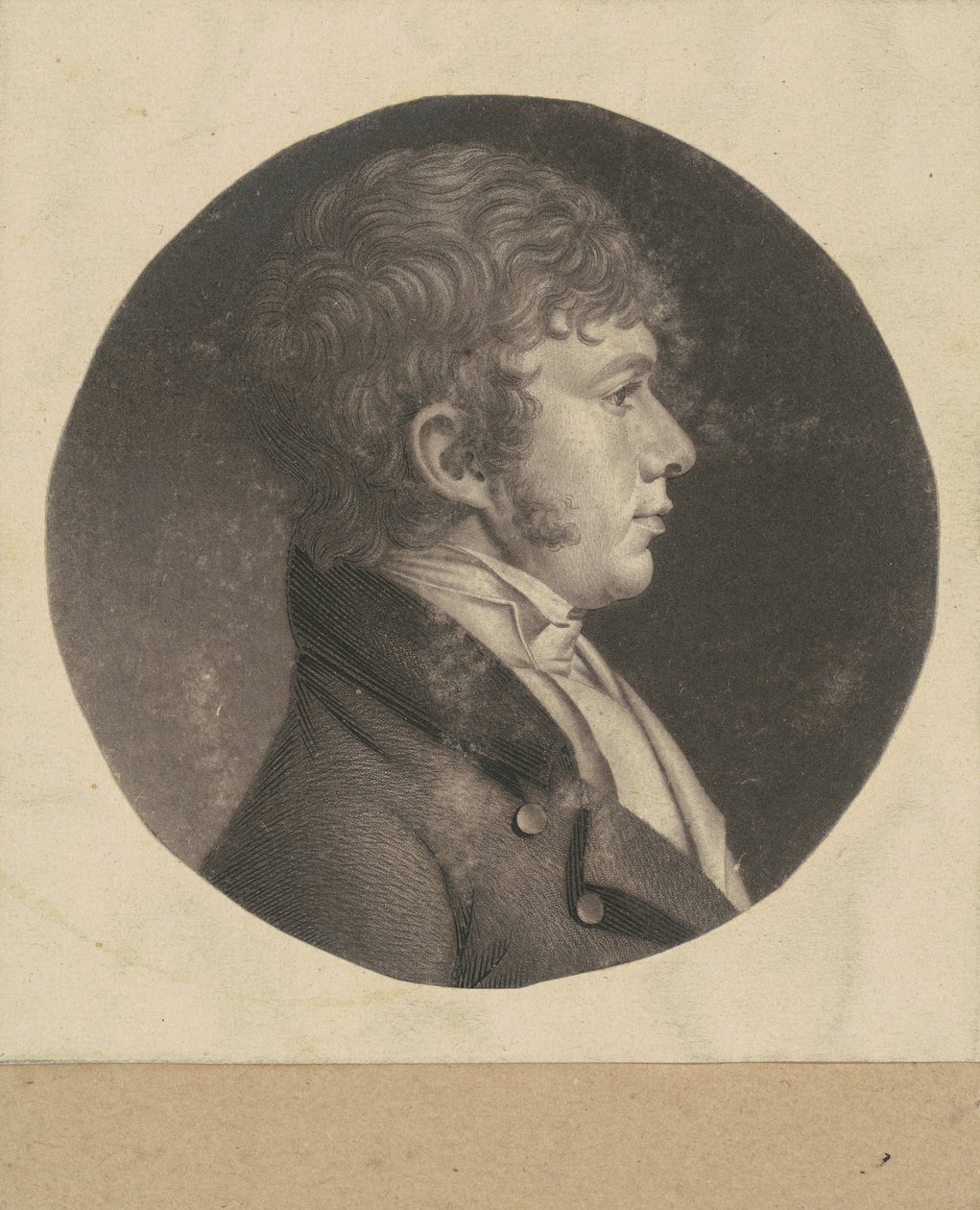 Uidentifisert mann av Charles B. J. Févret de Saint Mémin