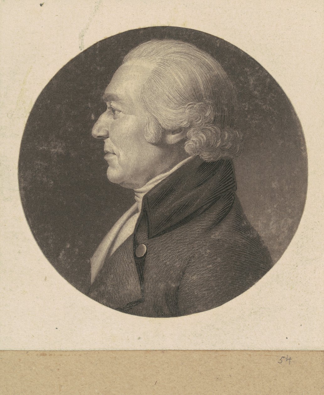Uidentifisert mann av Charles B. J. Févret de Saint Mémin