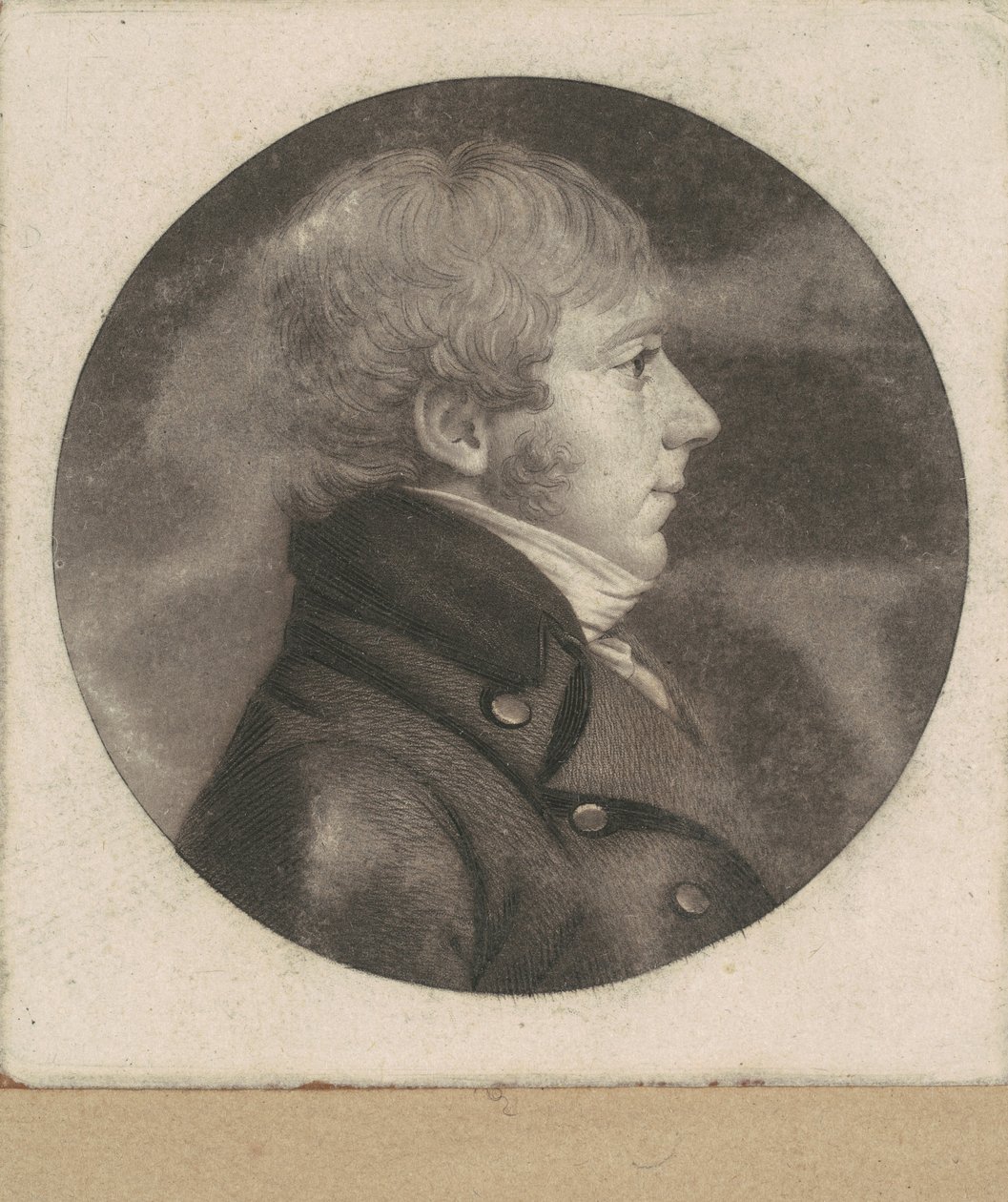 Uidentifisert mann av Charles B. J. Févret de Saint Mémin