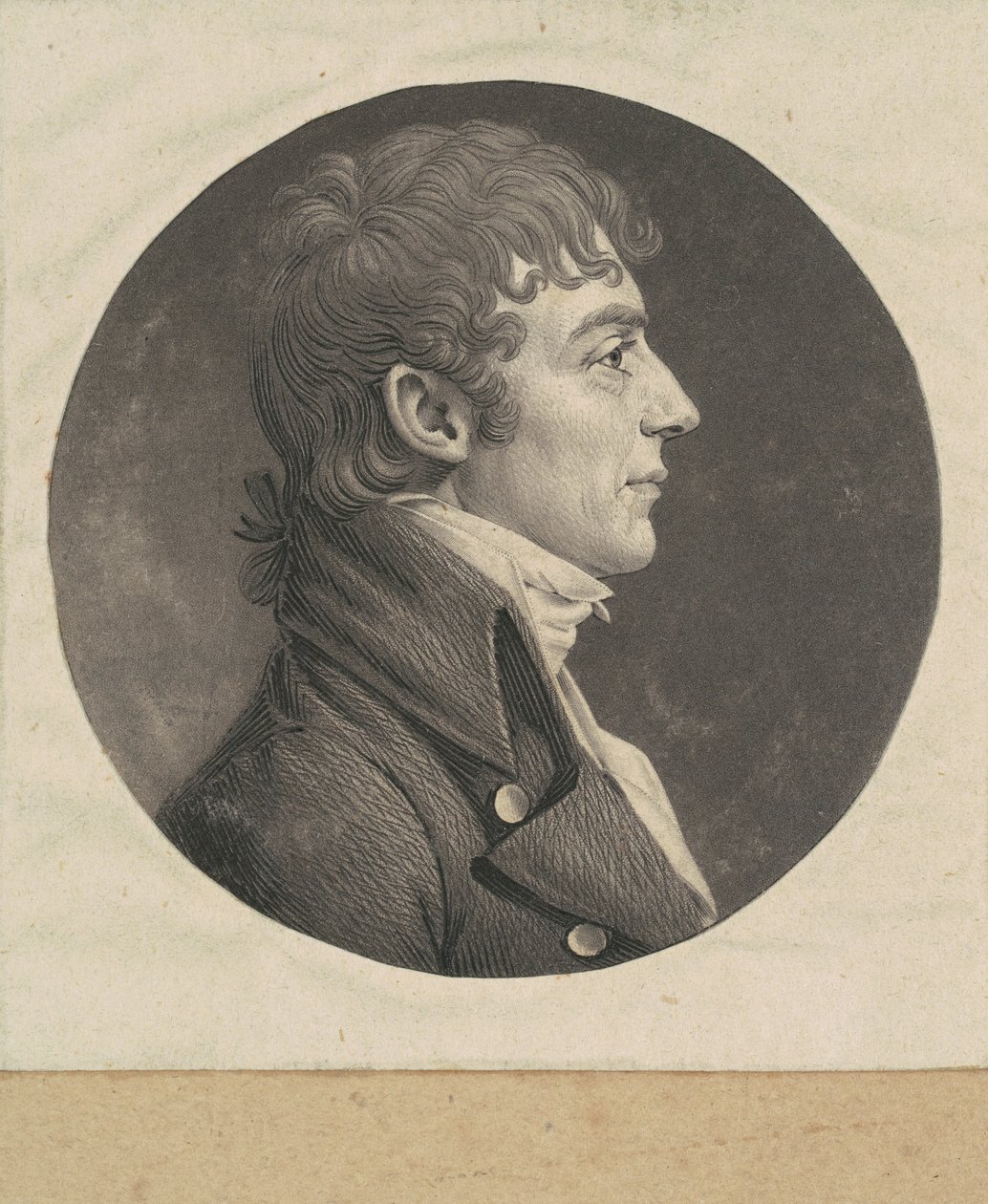 Uidentifisert mann av Charles B. J. Févret de Saint Mémin