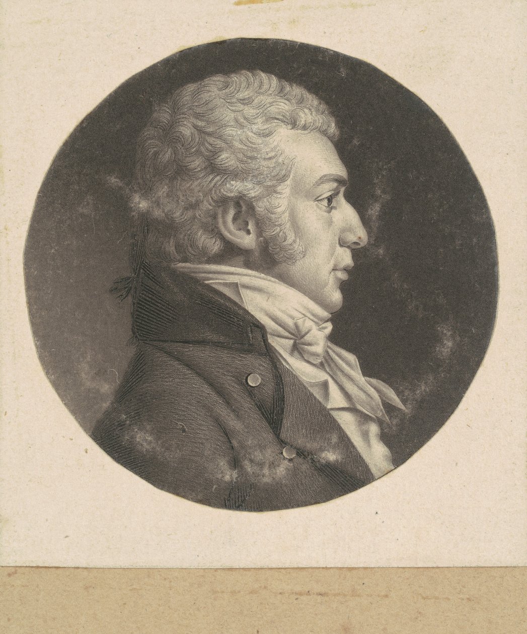Uidentifisert mann av Charles B. J. Févret de Saint Mémin