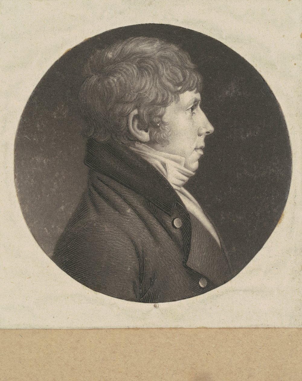 Uidentifisert mann av Charles B. J. Févret de Saint Mémin