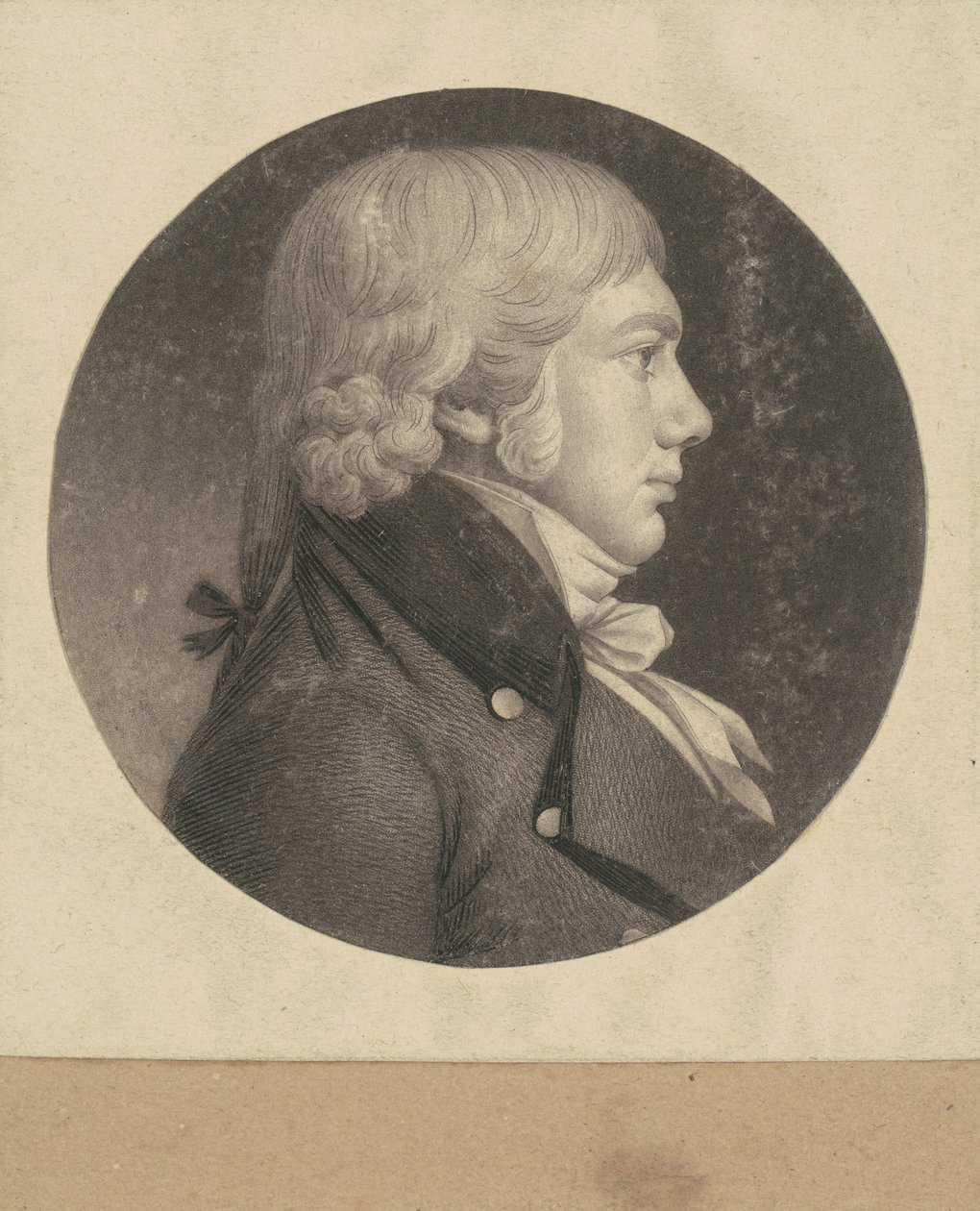 Uidentifisert mann av Charles B. J. Févret de Saint Mémin