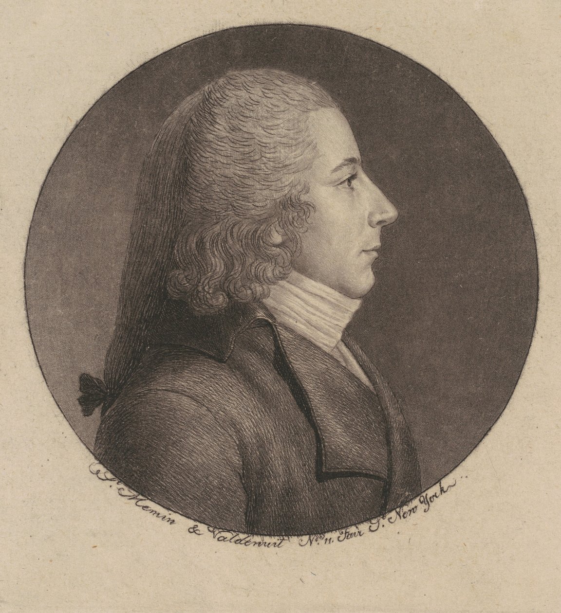 Uidentifisert mann av Charles B. J. Févret de Saint Mémin
