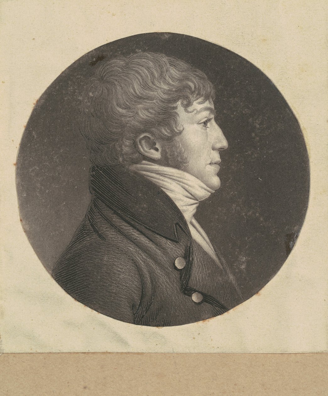 Uidentifisert mann av Charles B. J. Févret de Saint Mémin