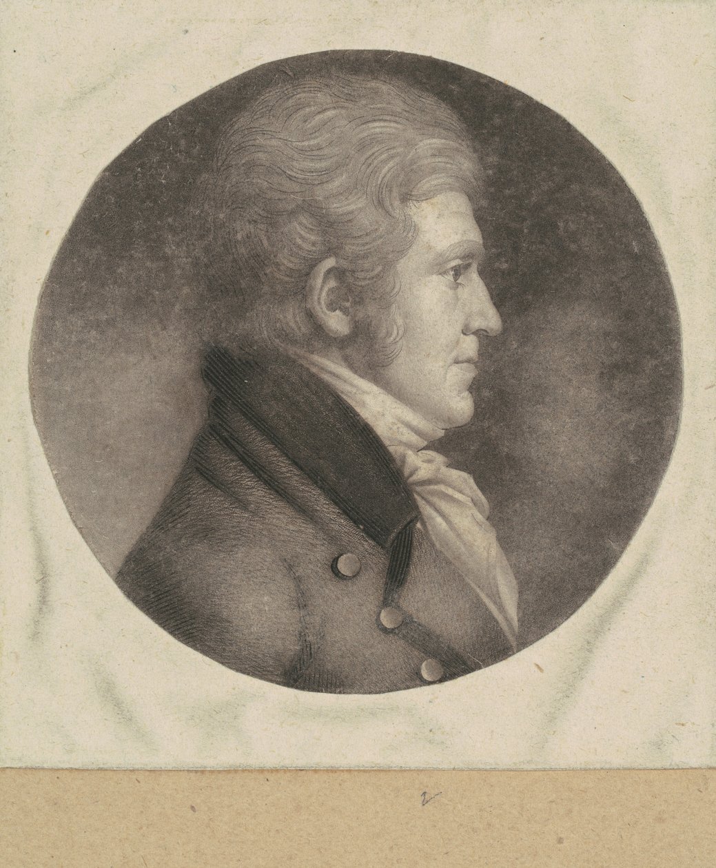 Uidentifisert mann av Charles B. J. Févret de Saint Mémin