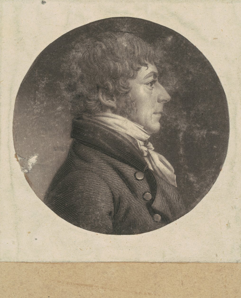 Uidentifisert mann av Charles B. J. Févret de Saint Mémin