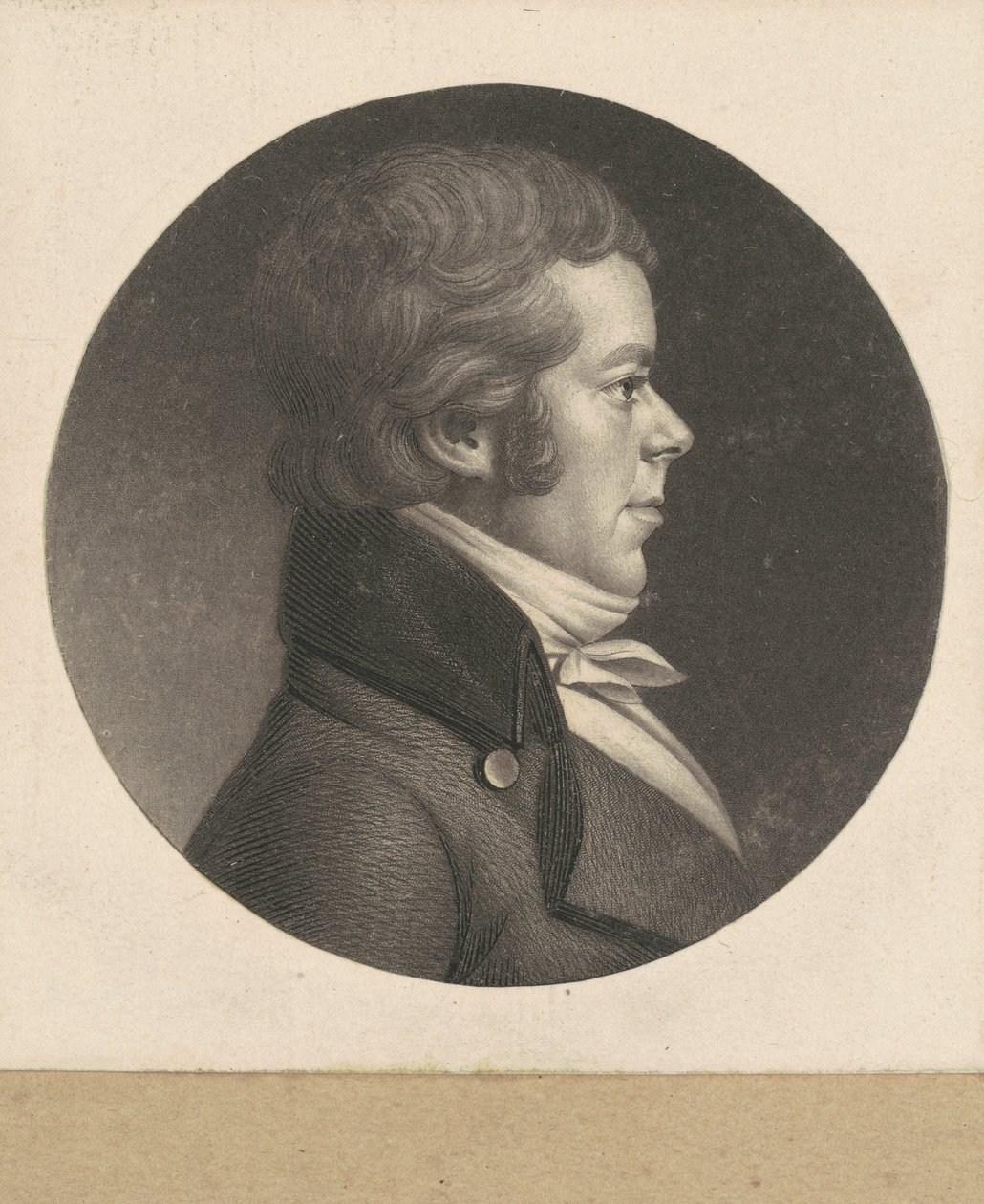 Uidentifisert mann av Charles B. J. Févret de Saint Mémin