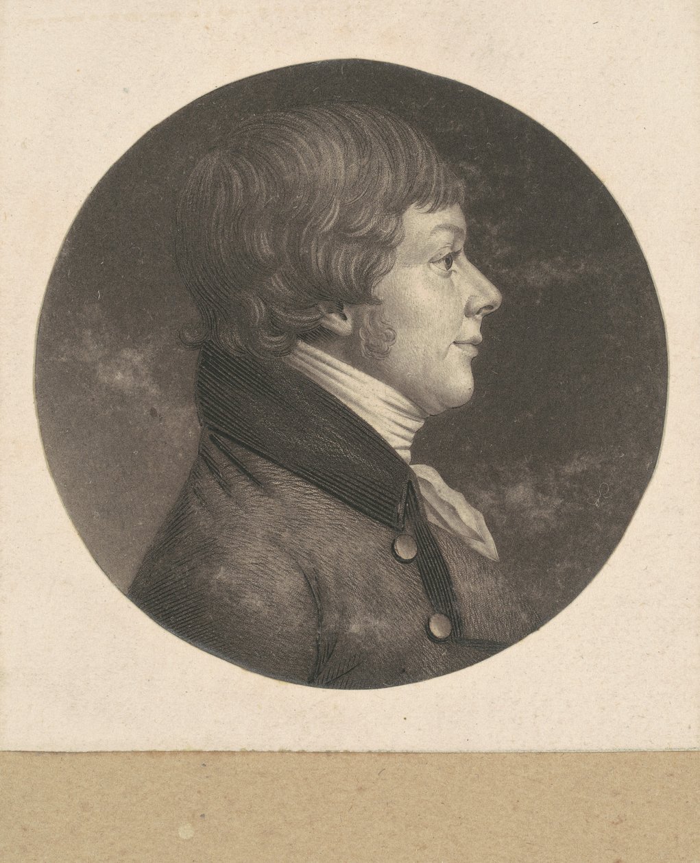 Uidentifisert mann av Charles B. J. Févret de Saint Mémin