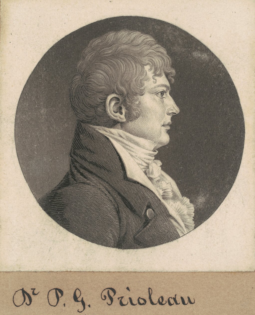 Uidentifisert mann av Charles B. J. Févret de Saint Mémin