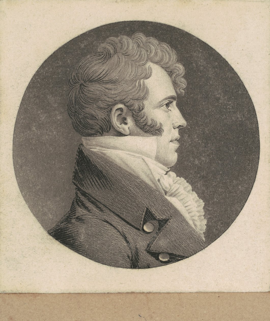 Uidentifisert mann av Charles B. J. Févret de Saint Mémin