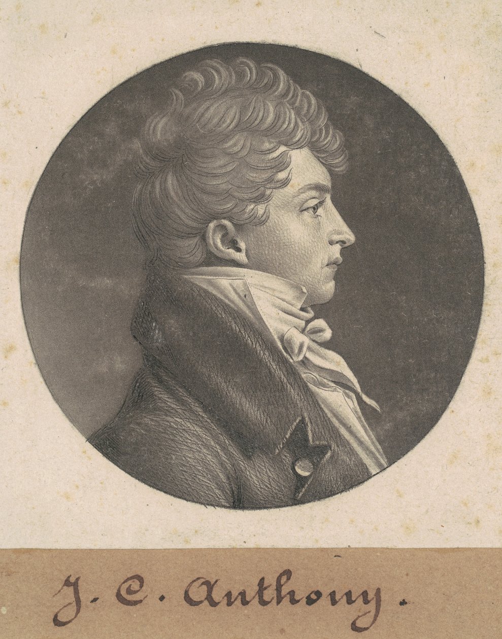 Uidentifisert mann av Charles B. J. Févret de Saint Mémin