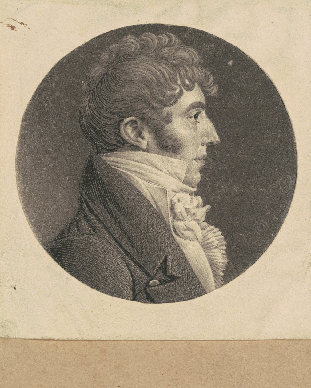 Uidentifisert mann av Charles B. J. Févret de Saint Mémin