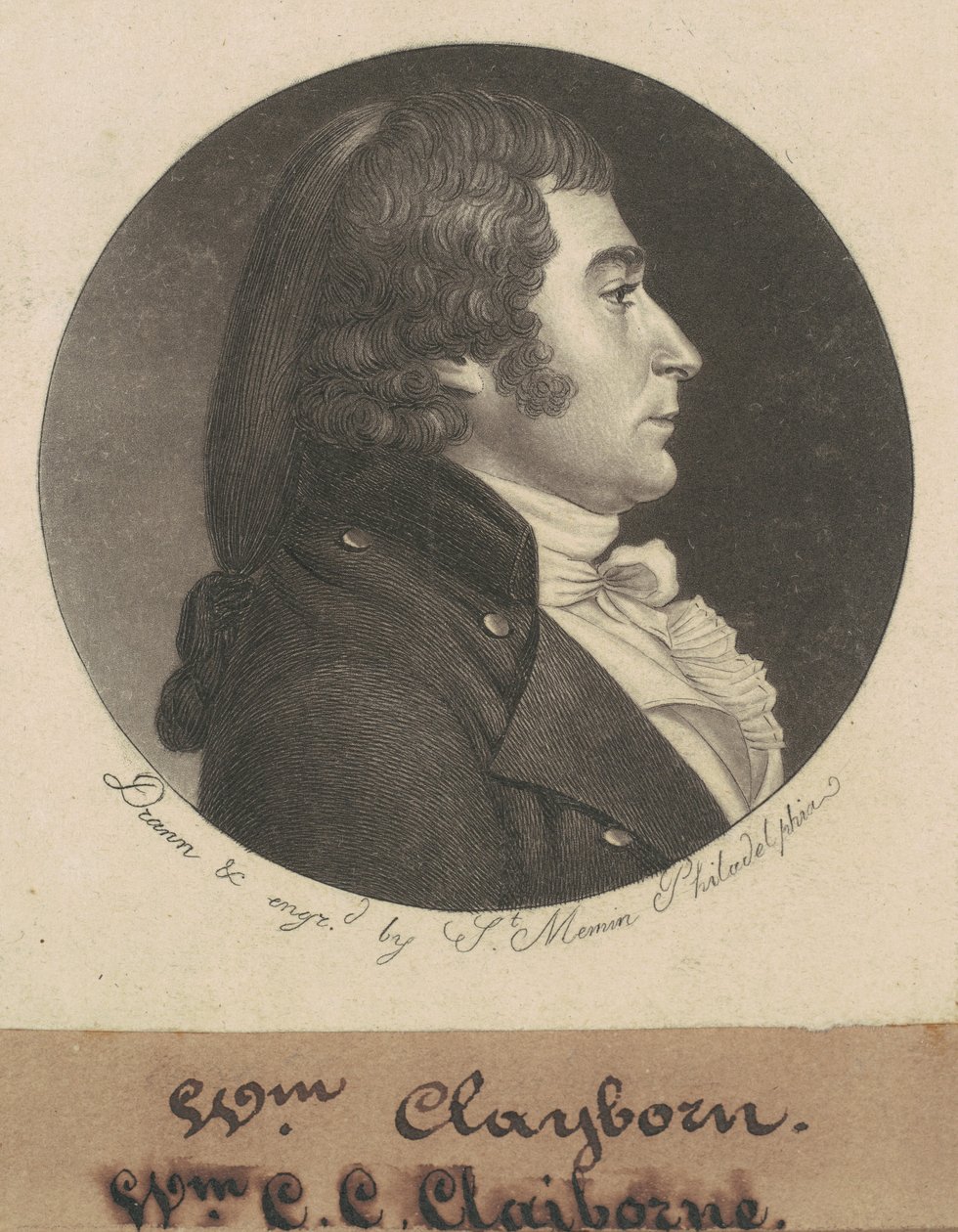 William Charles Cole Claiborne av Charles B. J. Févret de Saint Mémin