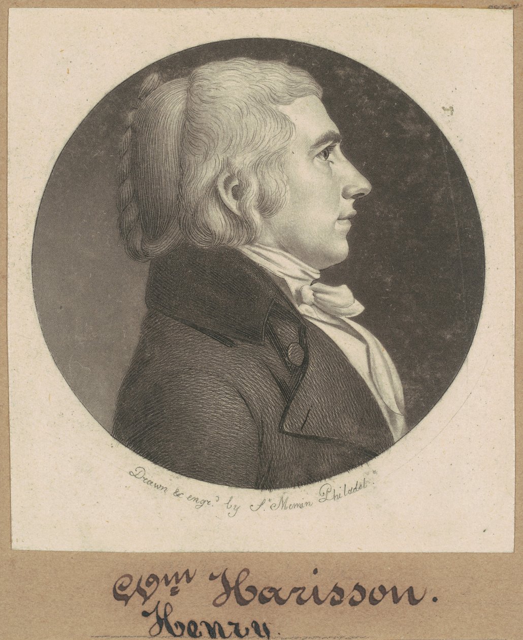 William Henry Harrison av Charles B. J. Févret de Saint Mémin