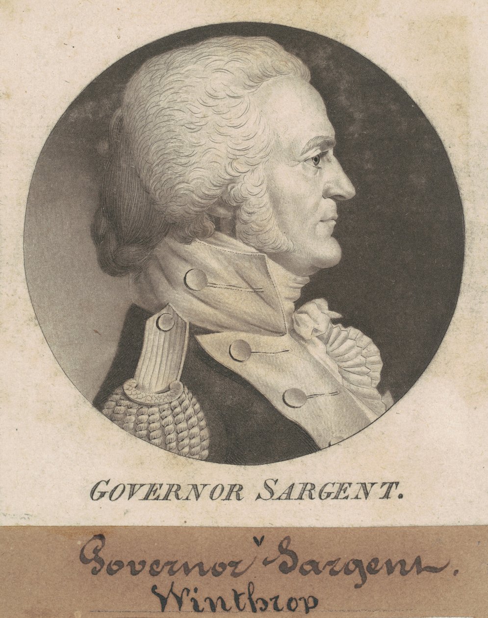 Winthrop Sargent av Charles B. J. Févret de Saint Mémin
