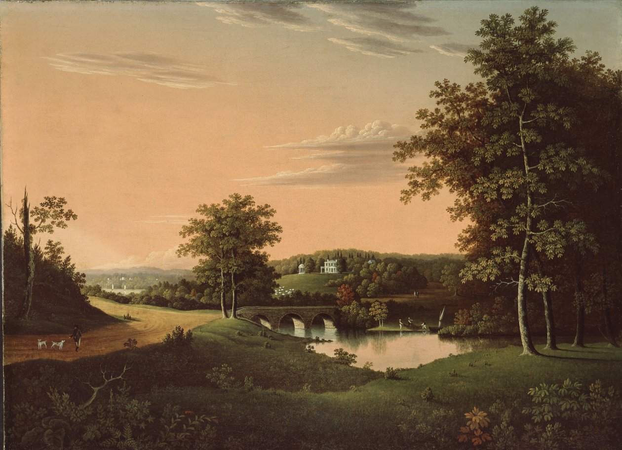 Point Breeze, eiendommen til Joseph-Napoléon Bonaparte i Bordentown, New Jersey, 1817-20 av Charles B. Lawrence