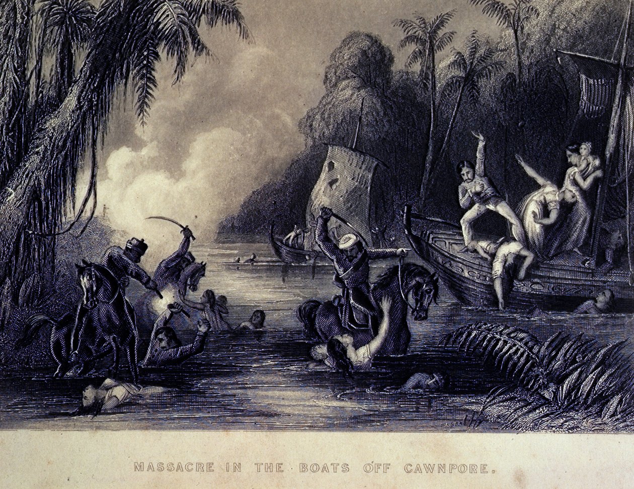 Massakren i Cawnpore av Charles Ball
