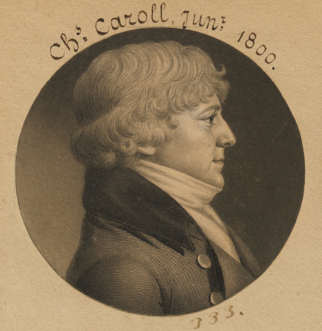 Charles Carroll Jr. av Charles Balthazar Julien Févret de Saint-Mémin