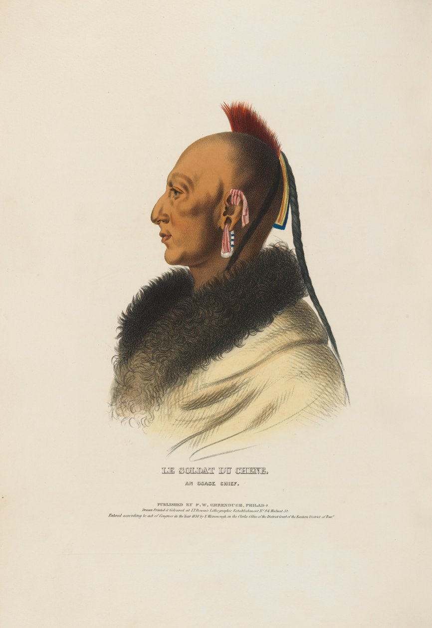 Le Soldat du Chêne - En osagehøvding av Charles Balthazar Julien Févret de Saint-Mémin